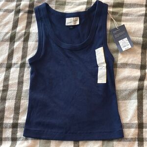 Universal Thread Navy Blue Ribbed Tank Top